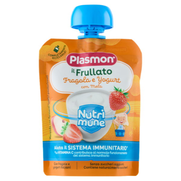 Plasmon il Frullato Nutri mune Fragola e Yogurt con Mela 85 g