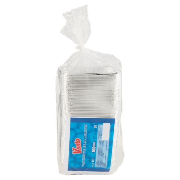 Vanto Contenitore in Alluminio 12x10x3,5 cm 100 pezzi