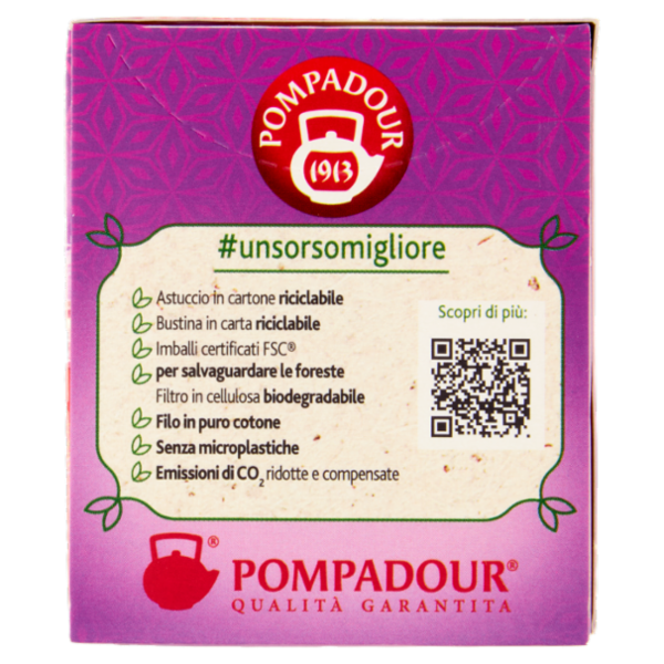 Pompadour Lampone e Mirtillo Rosso 10 x 2 g