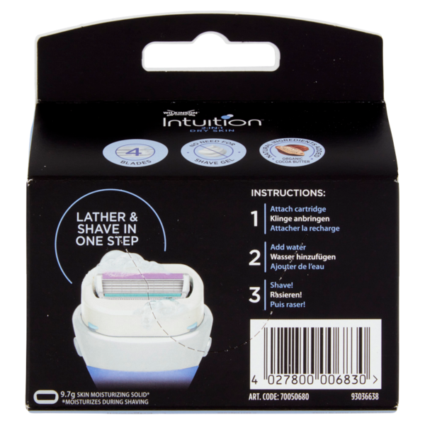 Wilkinson Sword Intuition 2in1 Dry Skin lame 3 pz