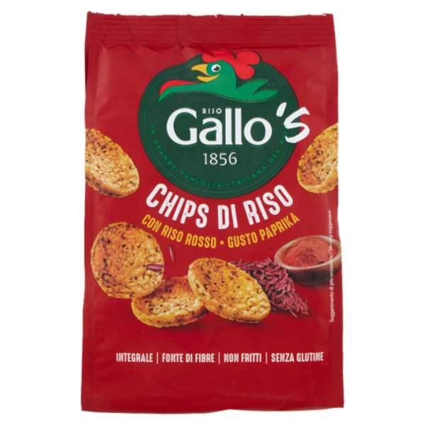 Riso Gallo's Chips di Riso con Riso Rosso Gusto Paprika 40 g