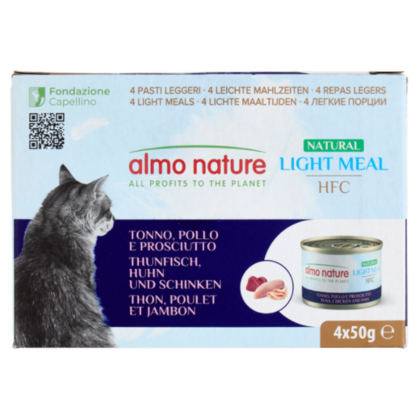 almo nature Natural Light Meal HFC Tonno, Pollo e Prosciutto 4 x 50 g