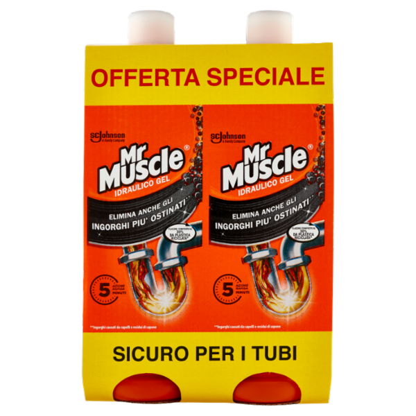 Mr Muscle Idraulico Gel Bipacco Cartone 2x1L