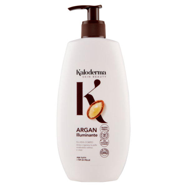 Kaloderma Illuminante Argan Fluida Corpo per Tutti i Tipi di Pelle 400 ml