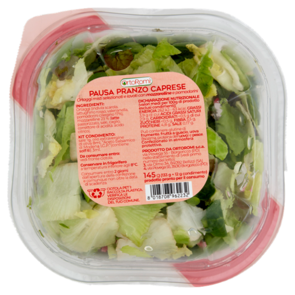 OrtoRomi Pausa Pranzo Caprese con mozzarelline e pomodorini 145 g