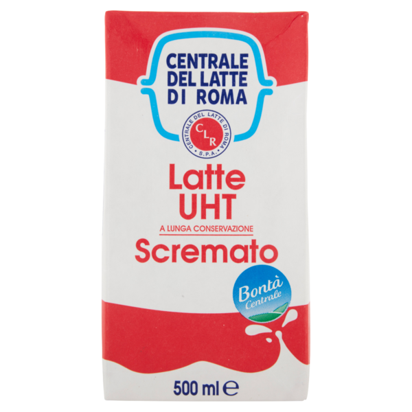 Centrale del Latte di Roma Latte UHT a Lunga Conservazione Scremato 500 ml
