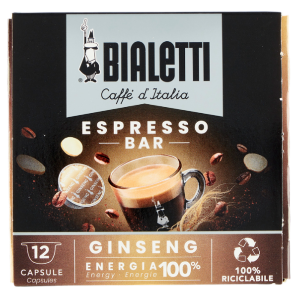 Bialetti Caffè d'Italia Espresso Bar Ginseng 12 Capsule 66 g