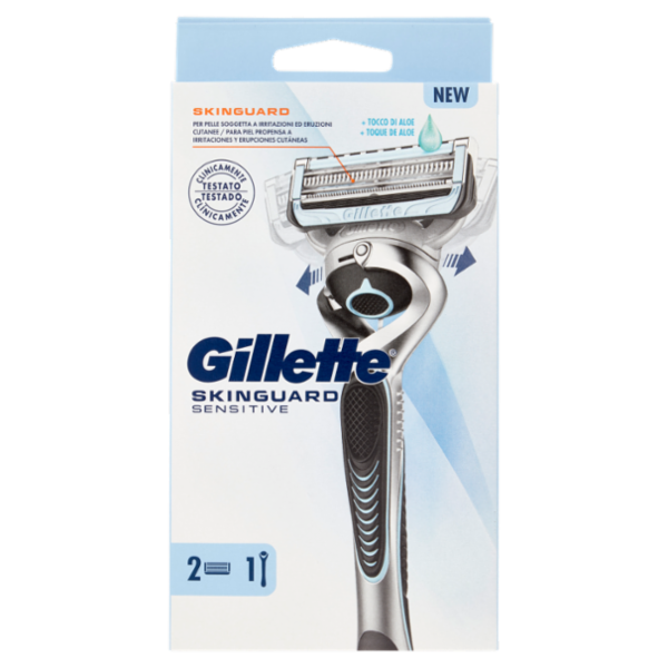Gillette Rasoio Uomo SkinGuard Sensitive Flexball, 1 Manico + 1 Lamette Barba