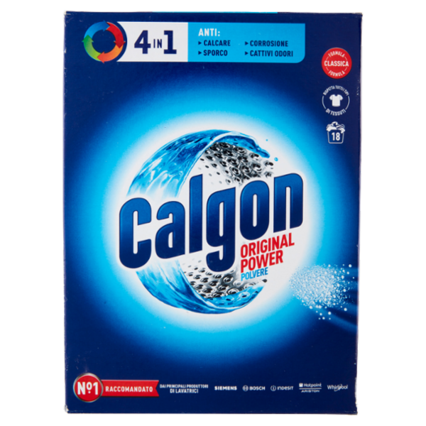 Calgon Original Power Polvere 4in1 Anticalcare lavatrice 900 gr