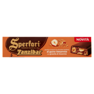 Sperlari Zanzibar Gianduia Ricoperto Al Cioccolato Fondente Al Gusto Amaretto 250 g