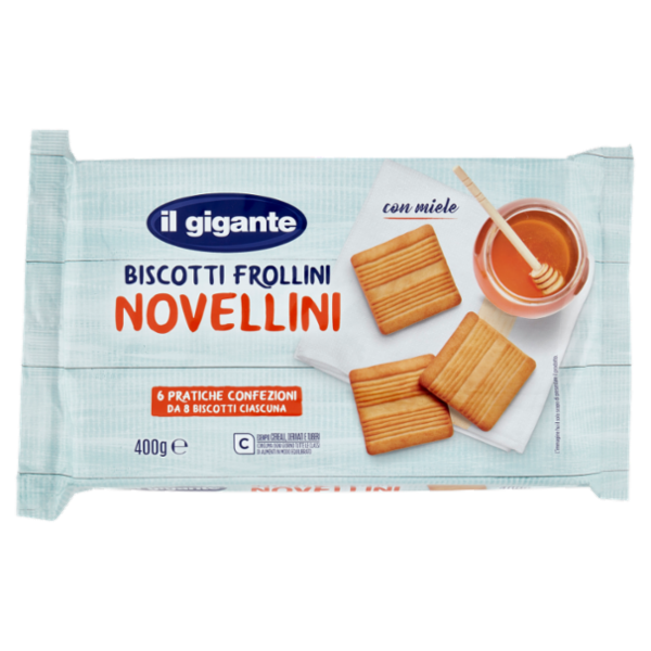 IL GIGANTE Biscotti Frollini Novellini con Miele 400 g