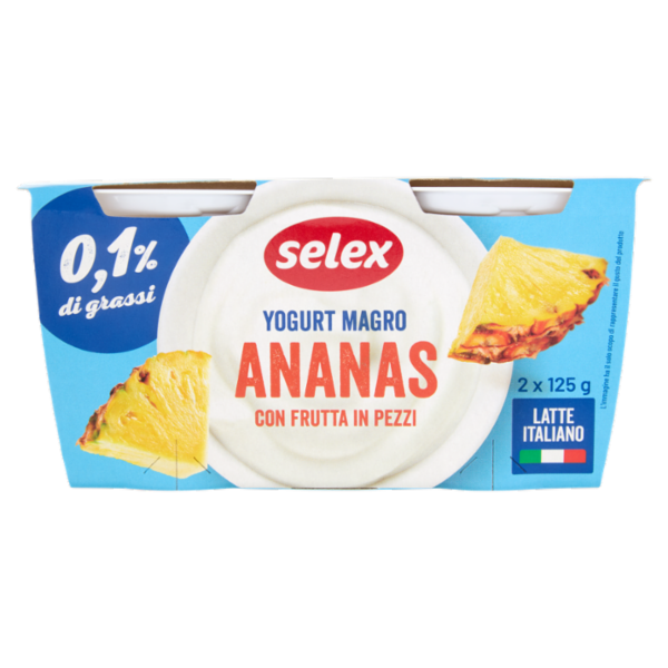 Selex Yogurt Magro Ananas 2x125 g