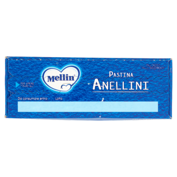 MELLIN Pastina 100% Naturale Anellini con farina Grano Tenero 320 g