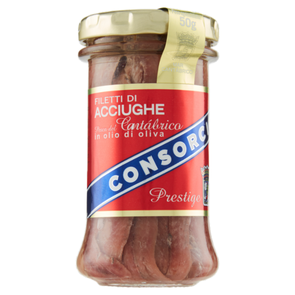 Consorcio Prestige Filetti di Acciughe Pesca del Cantábrico in olio di oliva 100 g