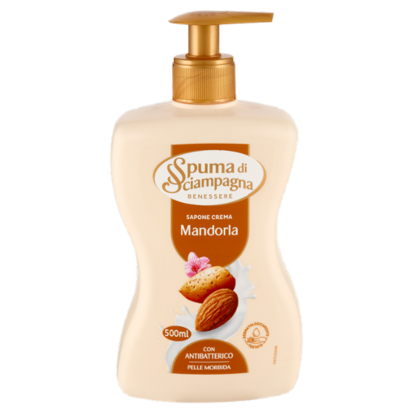 Spuma di Sciampagna Benessere Sapone Crema Mandorla 500 ml