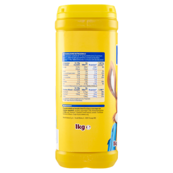 NESQUIK Preparato Solubile per Bevanda con Cacao Magro barattolo 1 Kg
