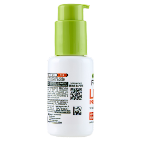 Garnier Fructis Lisci Impeccabili Siero Termoattivato, per Capelli Crespi, Secchi e Spenti, 50 ml