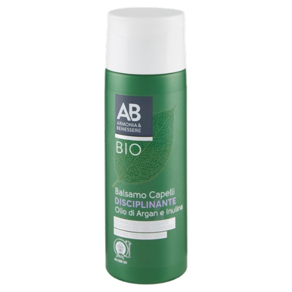 Armonia & Benessere Balsamo per Capelli Disciplinante Bio con Olio di Argan ed Inulina 200 ml