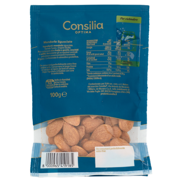 Consilia Optima Mandorle Tuono Siciliano Sgusciate 100 g