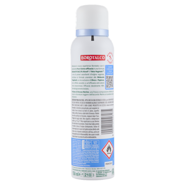 Borotalco purø Profumo di Brezza Marina Deo 0% Sali 150 ml