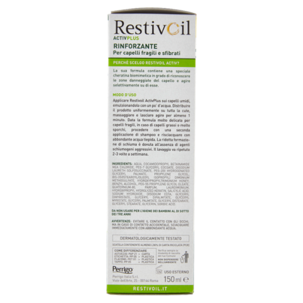 RestivOil Activplus Olio-Shampoo per Cute Sensibile Rinforzante 150 ml