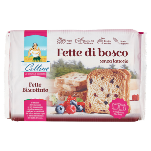 F.lli Cellino Fette di bosco senza lattosio Fette Biscottate 360 g
