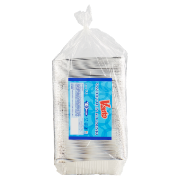 Vanto Contenitore in Alluminio 16x11x3,5 cm 100 pezzi