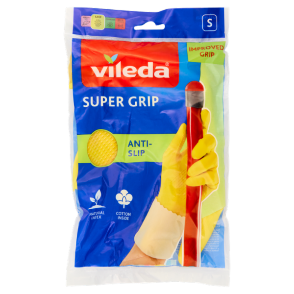 Vileda Super Grip, Guanti Casalinghi Taglia S
