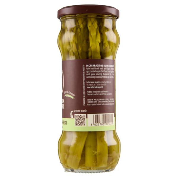 Fattoria dei Sapori Asparagi Verdi al Naturale 330 g