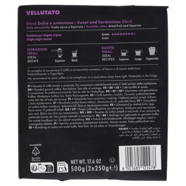 Pellini Vellutato Macinato Espresso 2 x 250 g