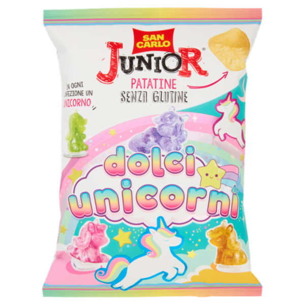 San Carlo Junior Patatine Senza Glutine dolci unicorni 30 g
