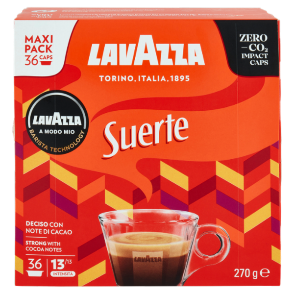 Lavazza A Modo Mio Suerte 36 Capsule 270 g