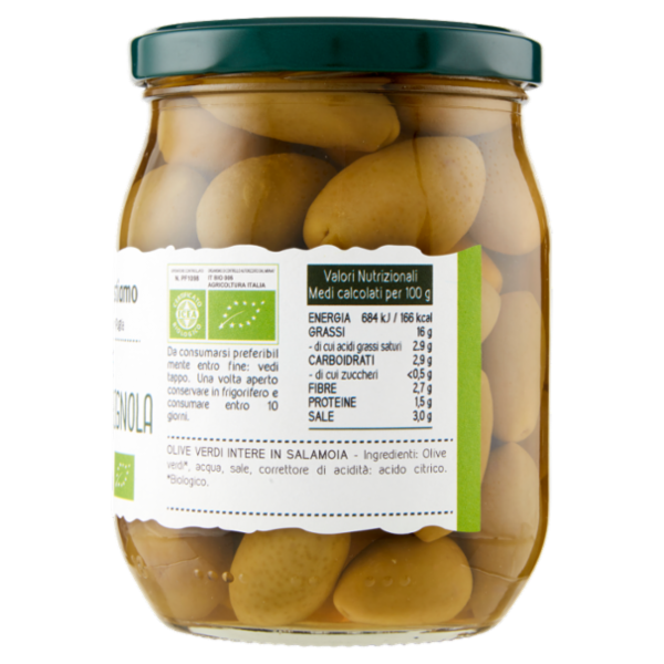 Bio Gustiamo Olive Bella di Cerignola 550 g