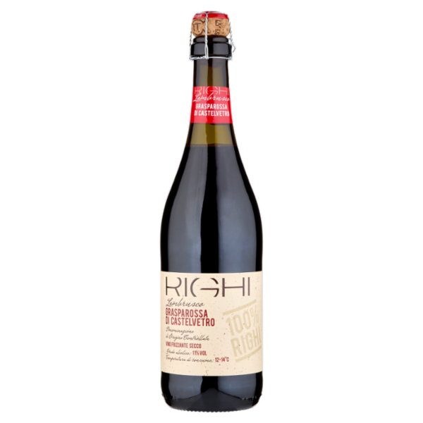 Righi Lambrusco Grasparossa di Castelvetro DOC Vino Frizzante Secco 750 ml