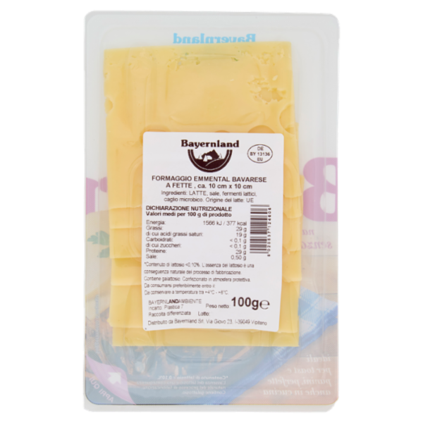 Bayernland emmental bavarese Formaggio a Fette 100 g