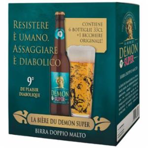 Birra Du Demon 9 ° Confezione 6 Bottiglie da 33cl + Bicchiere