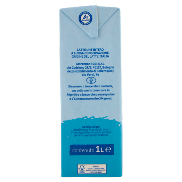 Latte Maremma UHT a lunga conservazione intero 1 L