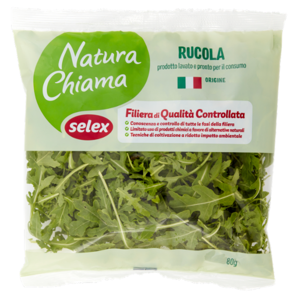 Selex Natura Chiama Rucola Lavata e Pronta per il Consumo 80 g