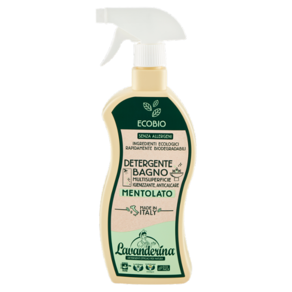 Lavanderina Detergente Bagno Multisuperficie Mentolato Ecobio 650 mL