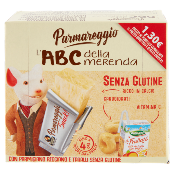 Parmareggio l'ABC della merenda con Parmigiano Reggiano e Taralli Senza Glutine