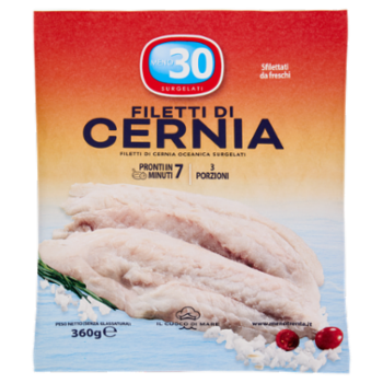 Meno 30 Il Cuoco Di Mare Filetti Di Cernia Surgelati 360 g