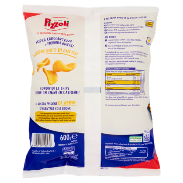 Pizzoli PataSnella Wow Che Chips! 600 g