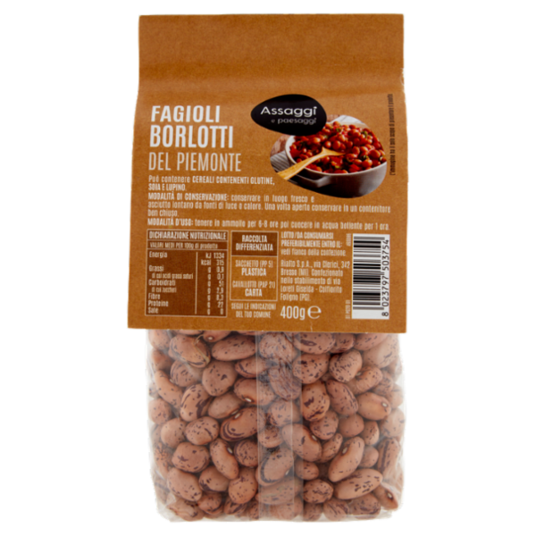 Assaggi e paesaggi Fagioli Borlotti del Piemonte 400 g