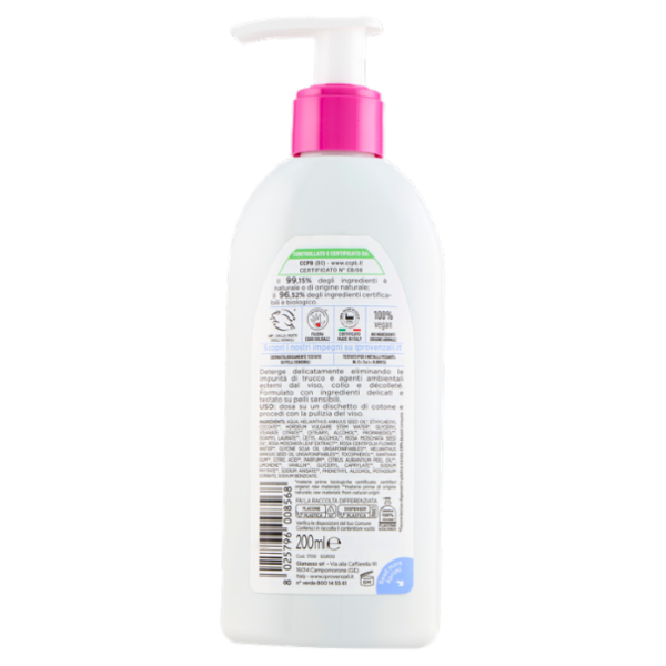 I Provenzali Bio Latte Detergente Biologico Rosa Mosqueta 200 ml
