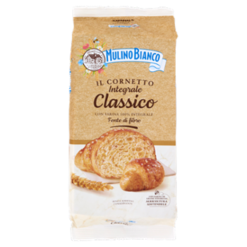 Mulino Bianco Cornetti Integrali Merenda Con 100% Farina Integrale 6 Pezzi 240g