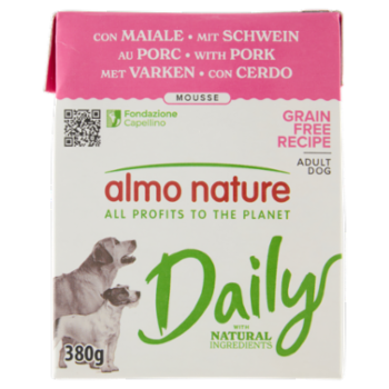 Almo Nature Daily Adult Dog Mousse Con Maiale 380 g