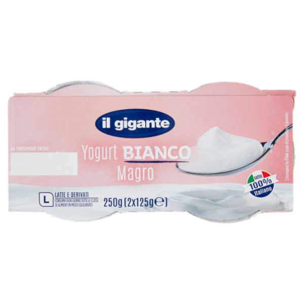 IL GIGANTE Yogurt Bianco Magro 2 x 125 g