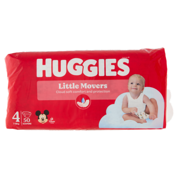 Huggies Little Movers Pannolini 4 7-18 Kg 50 pz