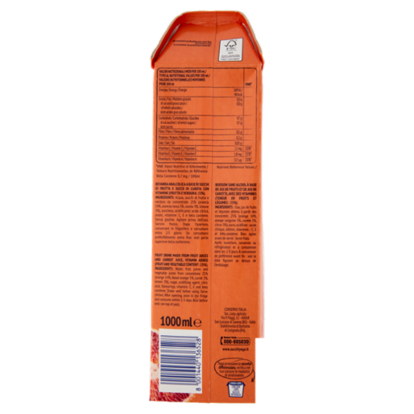 Yoga ACE Rosso Arancia Rossa Arancia Carota Limone 1000 ml