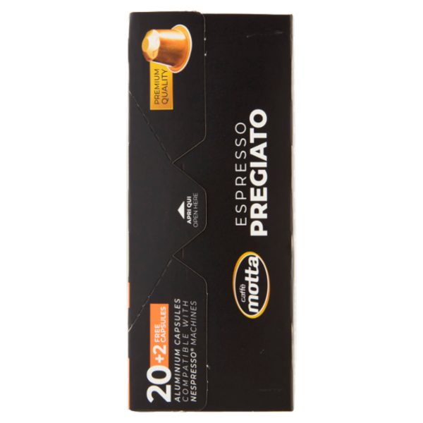 caffè motta Espresso Pregiato Capsule in Alluminio Compatibili con Macchine Nespresso 22 x 5,5 g